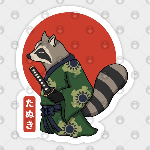 Zoro Tanuki Sticker by Luna Illustration